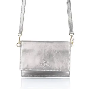TriVersa Luxe - Passport Leather Trio: Passport Holder, Wallet, & Crossbody Clutch - Silver
