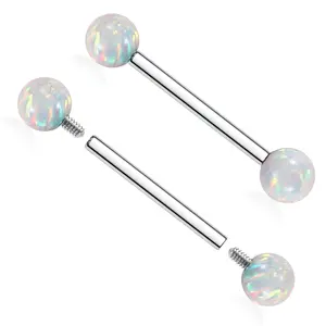 Nipple Piercing Jewelry G23 Titanium Nipple Rings Tongue Rings Nipple Bar 14G Internally Threaded Straight Barbells Bridge Piercing Jewelry 12mm-20mm
