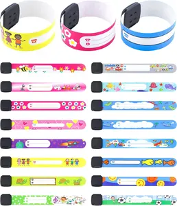 16 count  Safety ID Wristband,   Bracelets Adjustable  ID Bands for Boys and Girls (16 Styles)