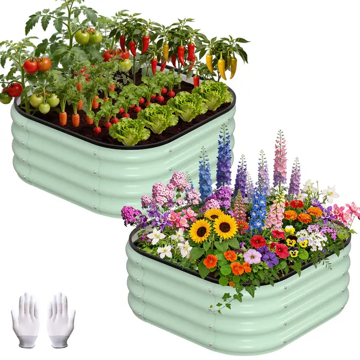 Green / 2' X 2' X 1'/ 2Pcs