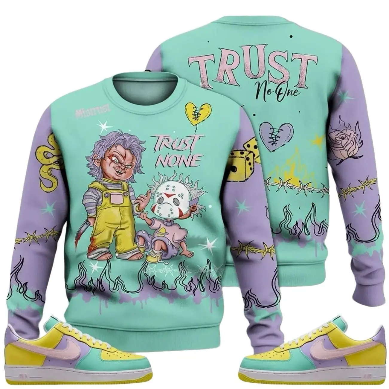 Yellow Pulse Hydrangeas Emerald Pink 2026, Air Force 1 Low Easter Outfits Sweatshirt, Scary Trust No One Unisex T-Shirts To Match Sneakers