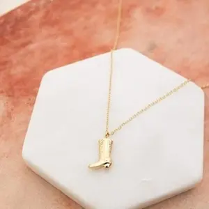 Cowboy boot necklace
