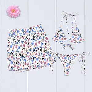 Ditsy Floral Matching Couples Swimsuit! His Shorts & Hers Two Piece Set Bikini. Best Target Swimsuits 2026 For Honeymoon Getaway