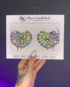 Heart Rhinestone Self-Adhesive Jewel Pasties