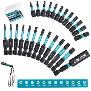 Libraton 25PCS Security Torx Bit Set – S2 Steel Magnetic Star Bits with Holder & Case outdoorfun Impact Drill Bit Set