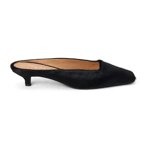 Matisse Womens Classy Square Toe Kitten Mules Dress Casual Low Heel 1-2" - Black