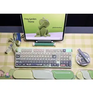 Frog Garden Theme Mechanical Keyboard Full Set