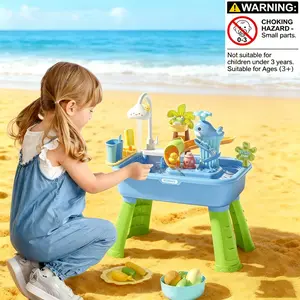 Water Fishing Toy Table, Color Changing Kitchen Sink Toy, Upgraded Electric Faucet, Automatic Circulation System, Indoor Outdoor Use, Toddler Play Kitchen, Play Kitchen Accessories, Play Kitchen Set