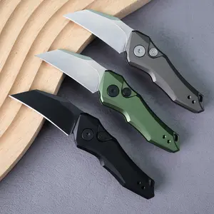 K7350 Outdoor Folding Knife, Aircraft Aluminum Handle, High Hardness Corrosion Resistant Blade, EDC Pocket Cutting Tool for Camping Driving Fishing, Ideal Gift for Men