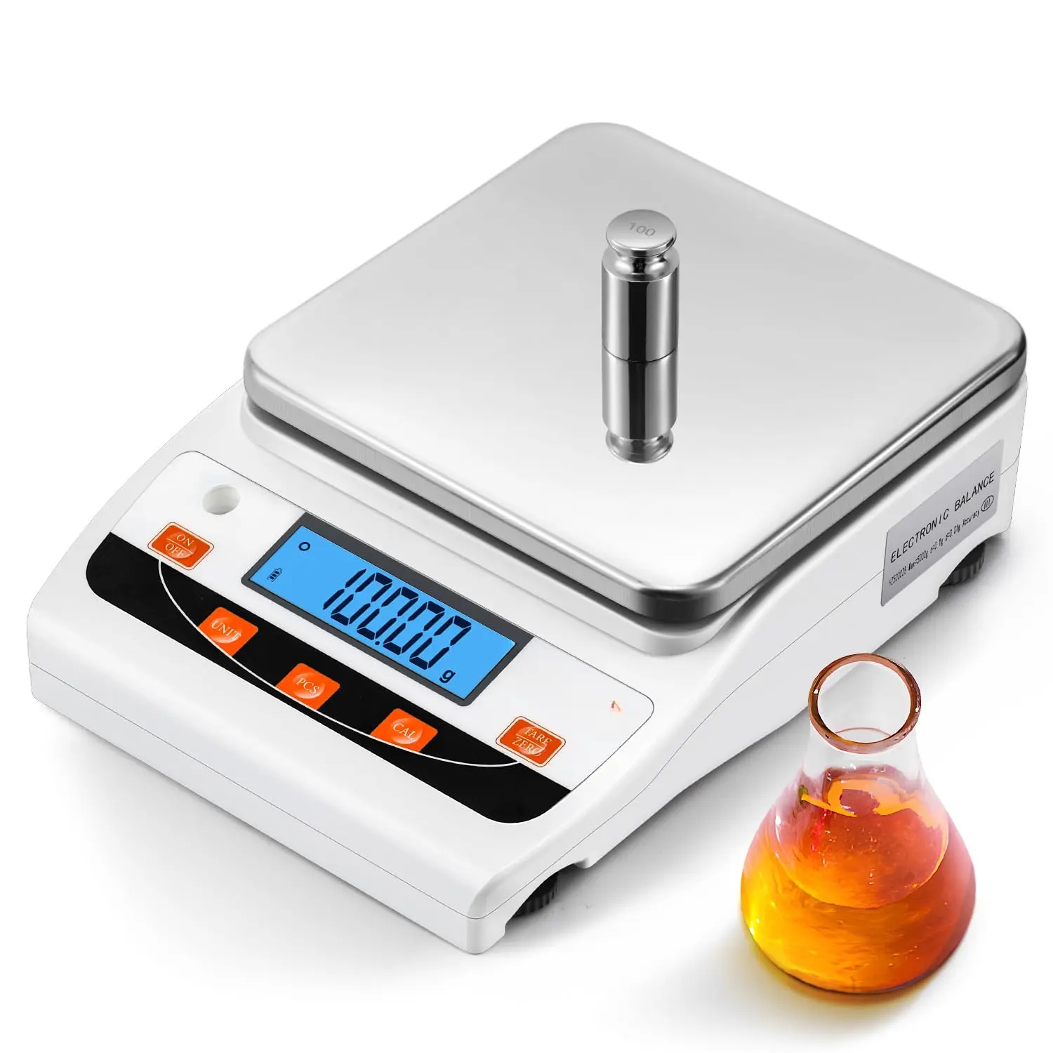 Lab Scale 5000g/0.01g High Precision Laboratory Scientific Scale 0.01 Gram Accuracy Electronic Analytical Balance Digital Kitchen Jewelry Scale (5000g, 0.01g)