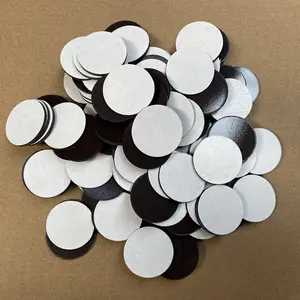 Rubber Round Soft Magnetic Sticker Double Sided Adhesive Fridge Magnet Cuttable Flexible Neodymium Magnetic Strips for Office Home Decoration