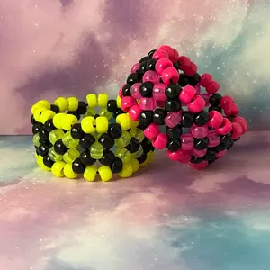 Glow Flat X Base Kandi Cuff Bracelet