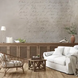 Vintage Distressed Handwriting textured Wallpaper Mural