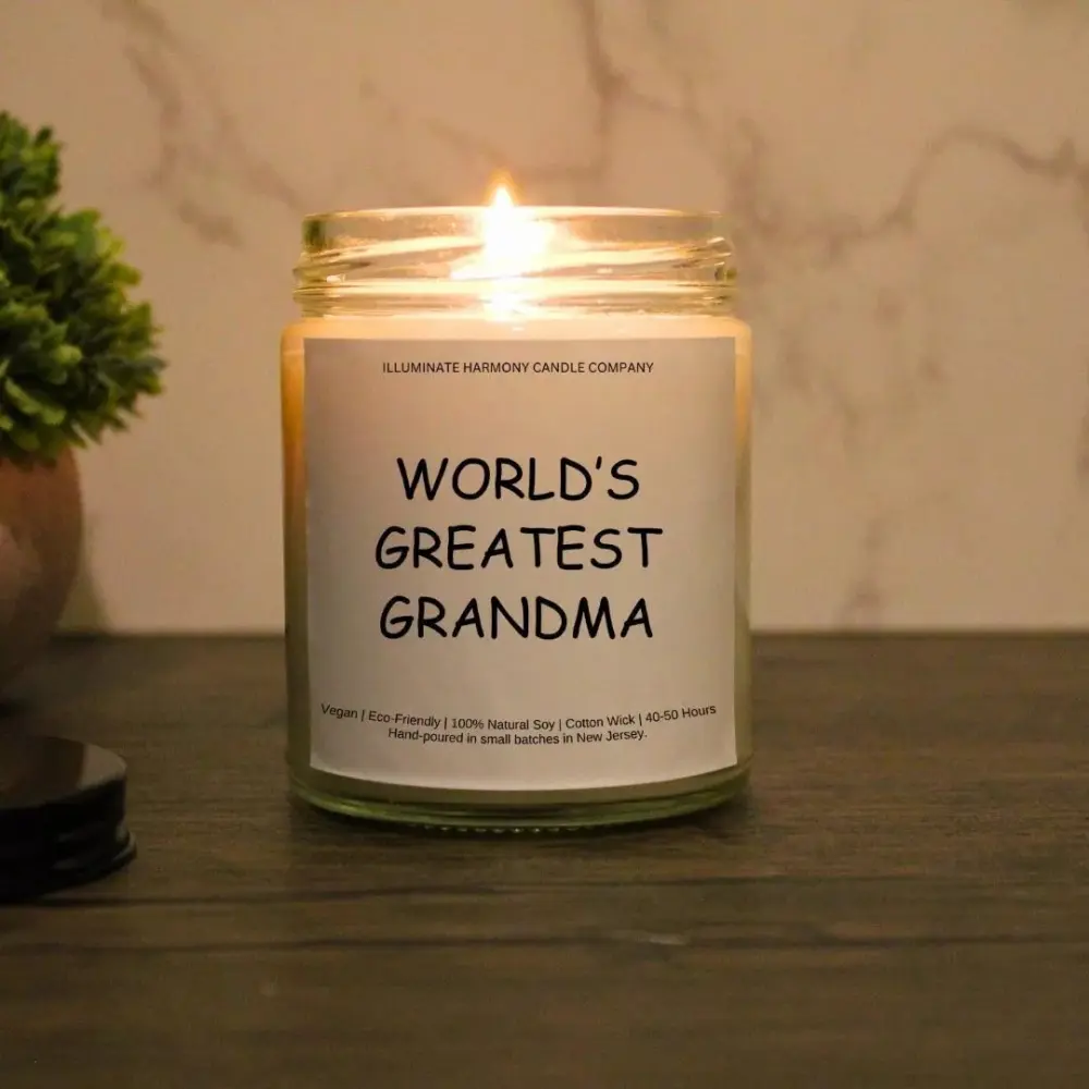 World's Greatest Grandma Candle | Grandmother Birthday Gift | Mother's Day Gift For Grandma | Best Grandma Gift | Funny Grandma Candle