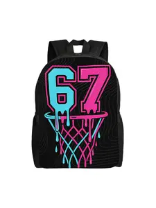 Number 67 Vintage 67 Easy And Multi-Functional Travel Backpack, High School Student Backpack Unisex Comfortable Backpack