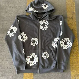 Denim tears rhinestone zip up