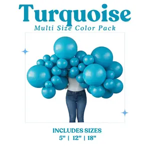 Turquoise Balloon Pack with Optional Add-Ons