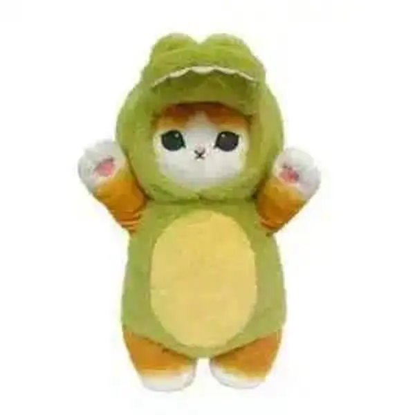 About 25cm Kawaii Mofusand Drag Bear Cow Dinosaur Plush Doll, Japanese Cartoon Cat Stuffed Toy, All-Seasons Decorative Pillow Gift for Toy Enthusiasts