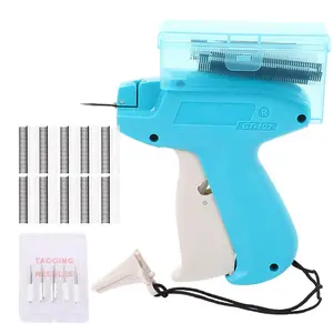 Quick Clothing Repair Tool with Storage Box, Handheld Label Gun with 5 Needles, 1000 + 1000 Clips, Retail Hanging Labels