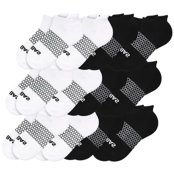 Pack 2/3/5 Bombas Ankle Socks for Women & Men – Soft Cotton Blend, Cushioned Support, Seamless Toe, Blister Tab, Honeycomb Arch Fit, Everyday Running & Walking Comfort, Sizes S/M/L