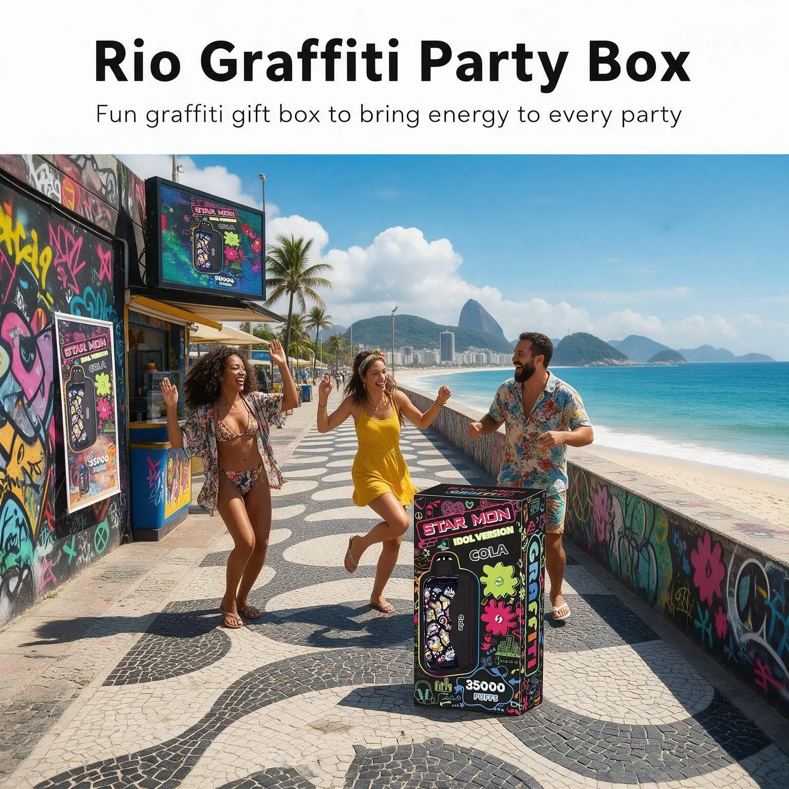 Natural Plant Essence-Infused Essential Oil Container, Graffiti Print Neon Fluorescent, Large Capacity with Capacity Indicator, Reusable Unique Trendy Shape