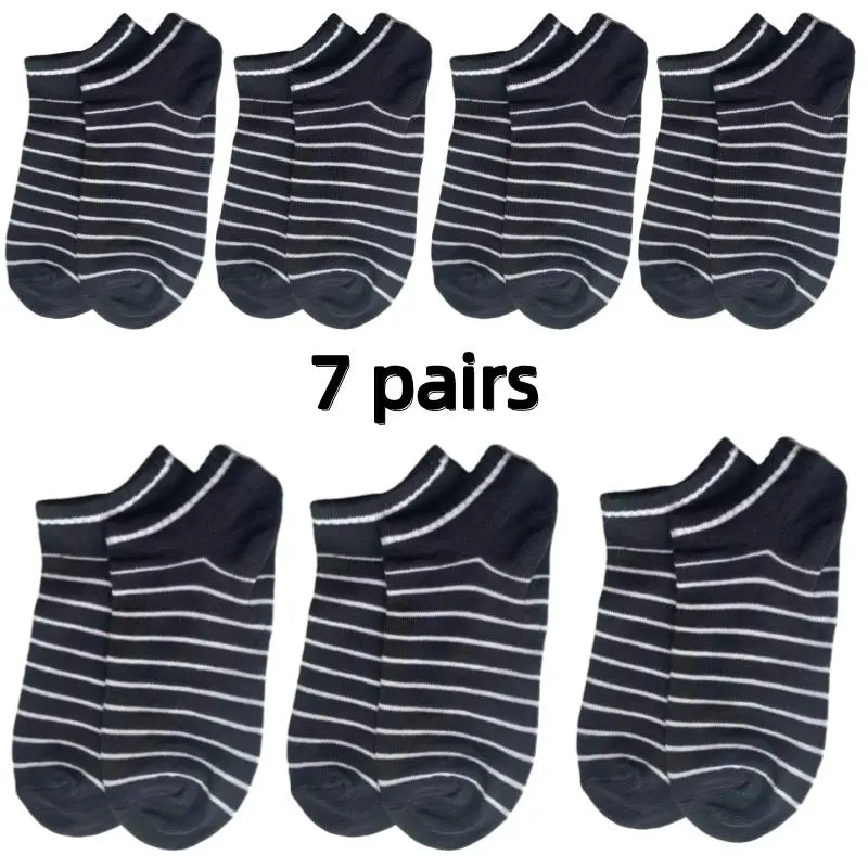 Striped black white - 7 pairs