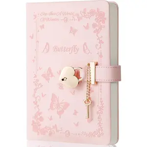 Diary with Lock and Key for Girls Ages 8-12 Journal with Lock for Teen Girls 224 Pages Heart-Shaped Locked Journal for Women,