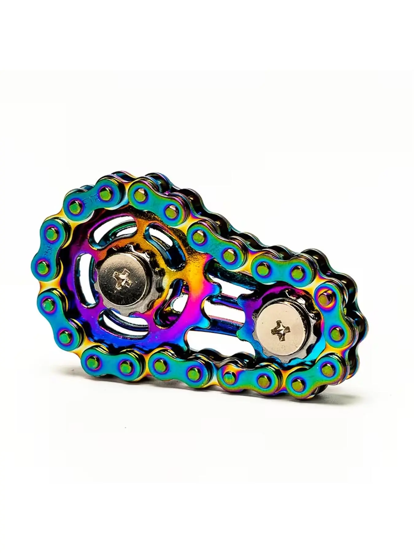 1pc Bike Chain Fidget Spinner - Silent CNC Machined Stainless Steel Gear, Metal Material, Steampunk Decor, Self-Regulation and Focus Tool for Adults, Mechanical Art Collectible, Stress Relief Fidgeting, Stress Relief Gadget, Stress Relief Tools