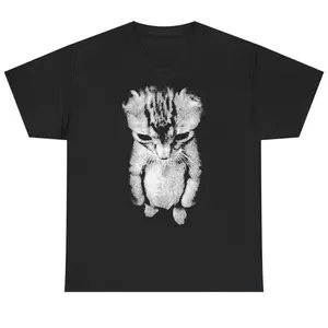 El Gato Munchkin Kitten Art T-Shirt 100% Premium Cotton T-shirt