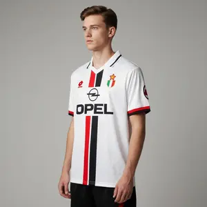 1995-96 AC Milan Away Retro Vintage Football Jersey - Lotto Opel Scudetto Edition