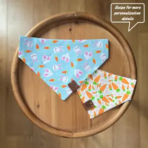 Bunny Hops / Reversible / Over-the-Collar / Pet Bandana