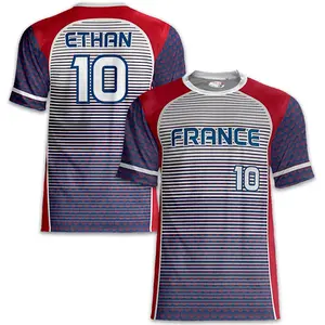 Custom France Soccer Jersey, Personalized Name and Number – French Football Shirt