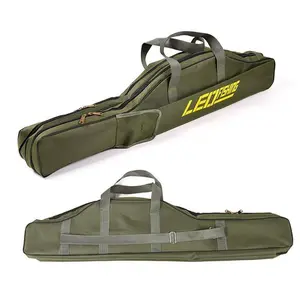 Double Layer Fishing Rod Bag, 1 Count Portable Foldable Fishing Rod Case, Fishing Accessories
