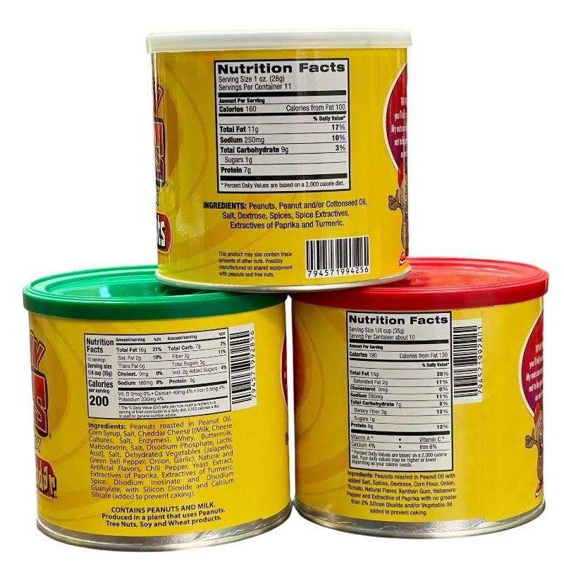 Try My Nuts Spicy Nuts 3 Pack Gift Box - The Perfect Gift for the Pepper-heads in your life! Snack Protein Peanut snack nut Corn Salt