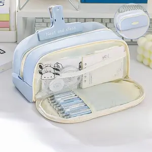 High-value, Large Capacity Pencil Case, Multi-layer Dustproof Material, Large Storage Space, Multi-purpose Stationery Bag, Simple and Cute Creative Pencil Bag, Gift for School Season, School Office Supplies Must-have Organizer