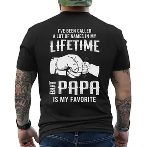 Mens T-Shirt I've Been Called Many Names But Papa Is My Shirt, Short Sleeve Printed Graphic Shirt, Daily Casual Cotton Menswear