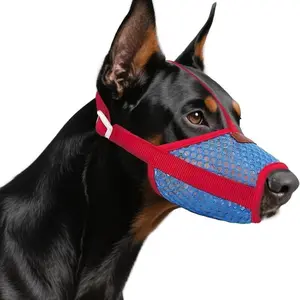 Breathable Mesh Dog Bite Proof Muzzle, Universal Size Pet Mouth Guard, Prevents Barking, Comfortable and Durable, Ideal for Active Dogs
