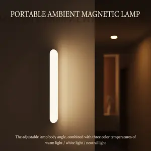 Magnetic USB Light, Adjustable Light, Multiple Lighting Modes, No Base Needed, Easy to Attach to Desk, Wardrobe, Ideal for Studying and Reading