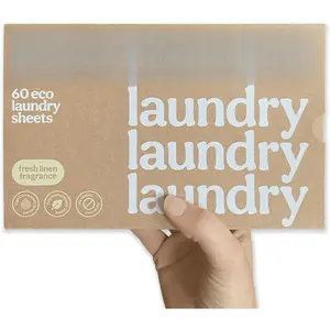 (TM) Laundry Detergent Sheets -  Linen Scent, upto 120 Loads - , , , No Harsh , Plastic-Free Laundry Sheets