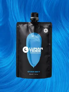 Lunar Tides Hair Color - Cyan Sky Highly Pigmented Bright Teal Hair Dye
