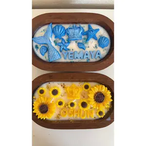 Velas de cuenco madera