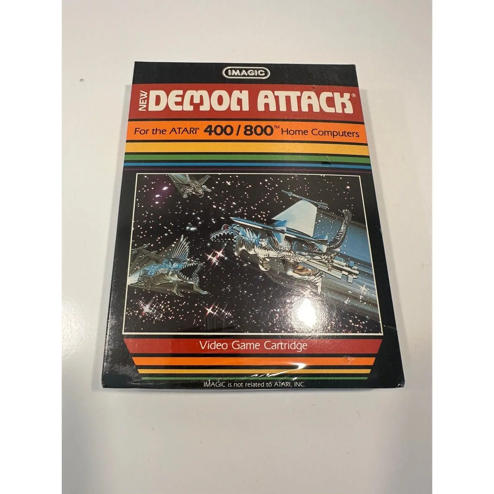 Atari 400/800 1982 New Demon Attack Video Game NOS Sealed Unsold Dealer Stock