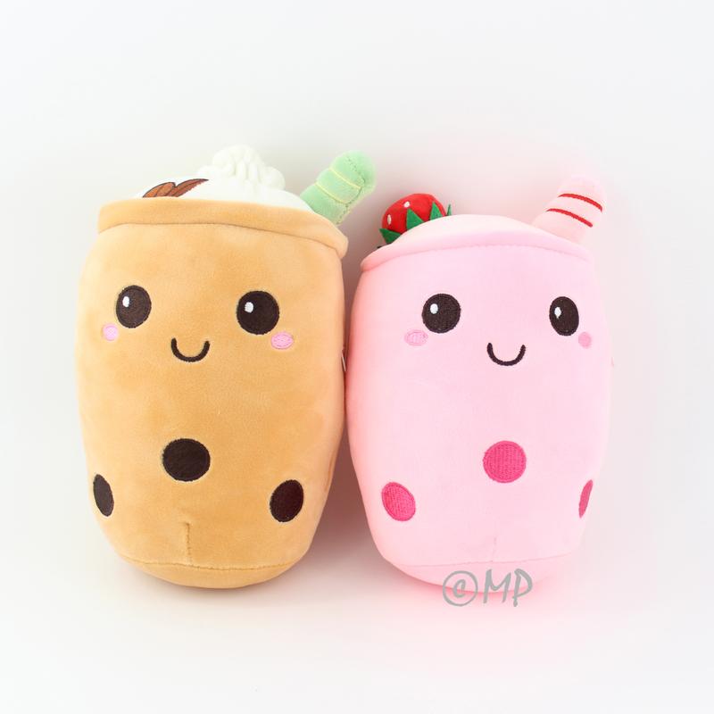 Boba Plush Whip Cream Bubble Milk Tea Cup Cute Stuffed Animals Toy for Kids