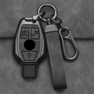 Alloy Style Car Key Case Cover for Mercedes Benz, 2 3 Buttons Fob Shell for a B C E Class Gls Gla Glk Glc Cls Cla Models, Car Key Protector, Car Key Accessory