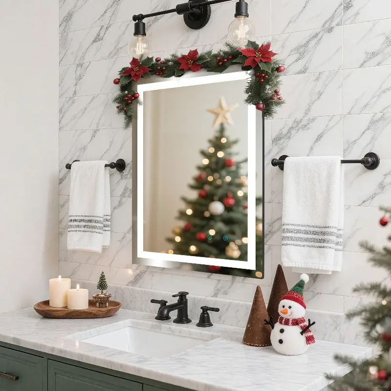 36" x 28" Wall-Mounted Vanity Mirror - HD Clear Makeup Mirror, Rectangle Dressing Mirror for Bedroom Vanity Table