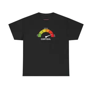 High Cortisol Level Stress Meter Tee | Spiked Cortisol Graphic