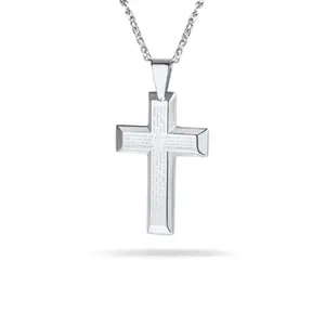 PROSTEEL Cross Pendant Necklace Stainless Steel Chain Necklaces Jewelry Unisex For Men Women with Gift Box
