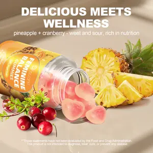 Feminine Probiotics Gummies, Women’s Health Probiotics, Immune Support, Gut Health, Hormone Balance, PH Balance Vitality, Pineapple Gummies 60 Count probiotics , Healthcare Fitness Edible Dietary Vitamin