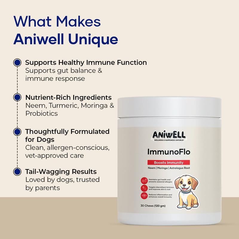 Aniwell ImmunoFlo: A New Age Natural Solution for Allergies, Itching, Hot Spots, Paw Licking & Immunity