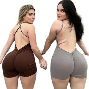 ZOO GARDEN BACKLESS RUCHED ONE PEICE Casual Bodysuit Comfortable Womenswear Dress Sexy Premier Blind